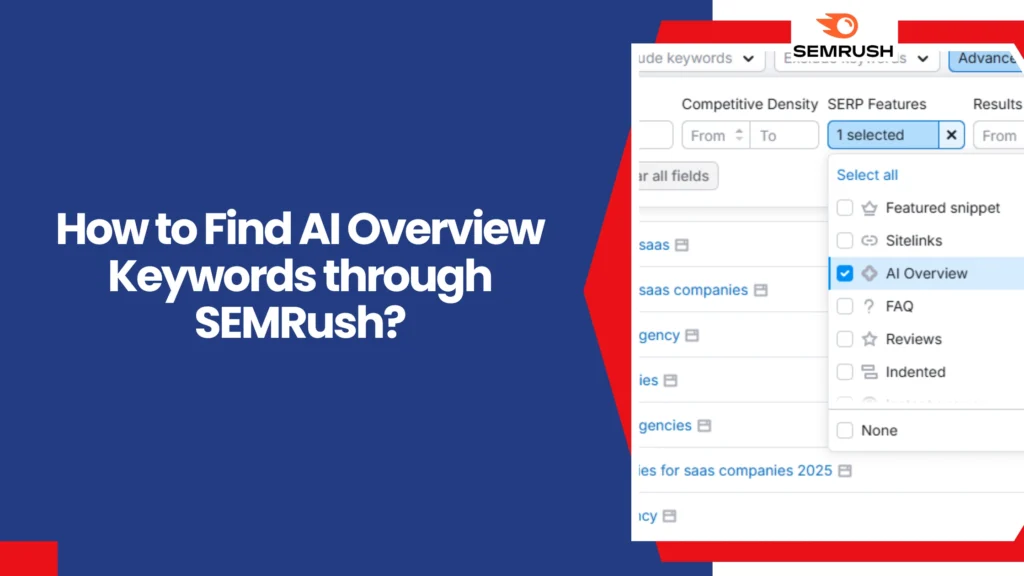 How to Find AI Overview Keywords through SEMRush